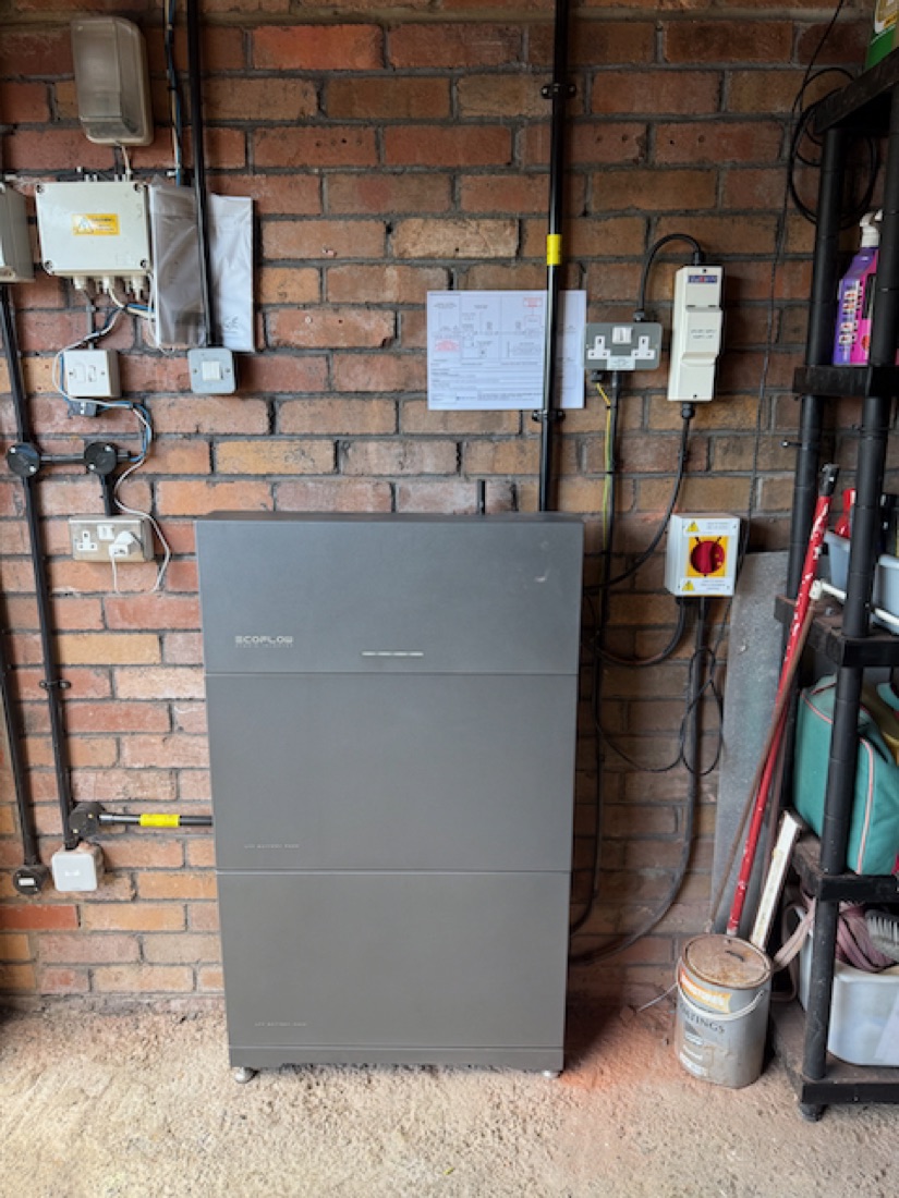 A retrofit battery fitted by CW Electrical alongside an existing FiT-era solar system